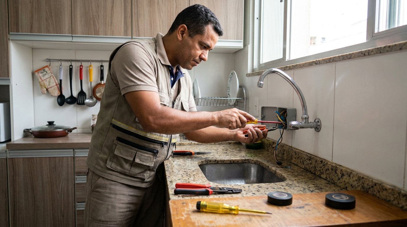 Instalação em Cozinha ou Área Gourmet em Blumenau‑SC
