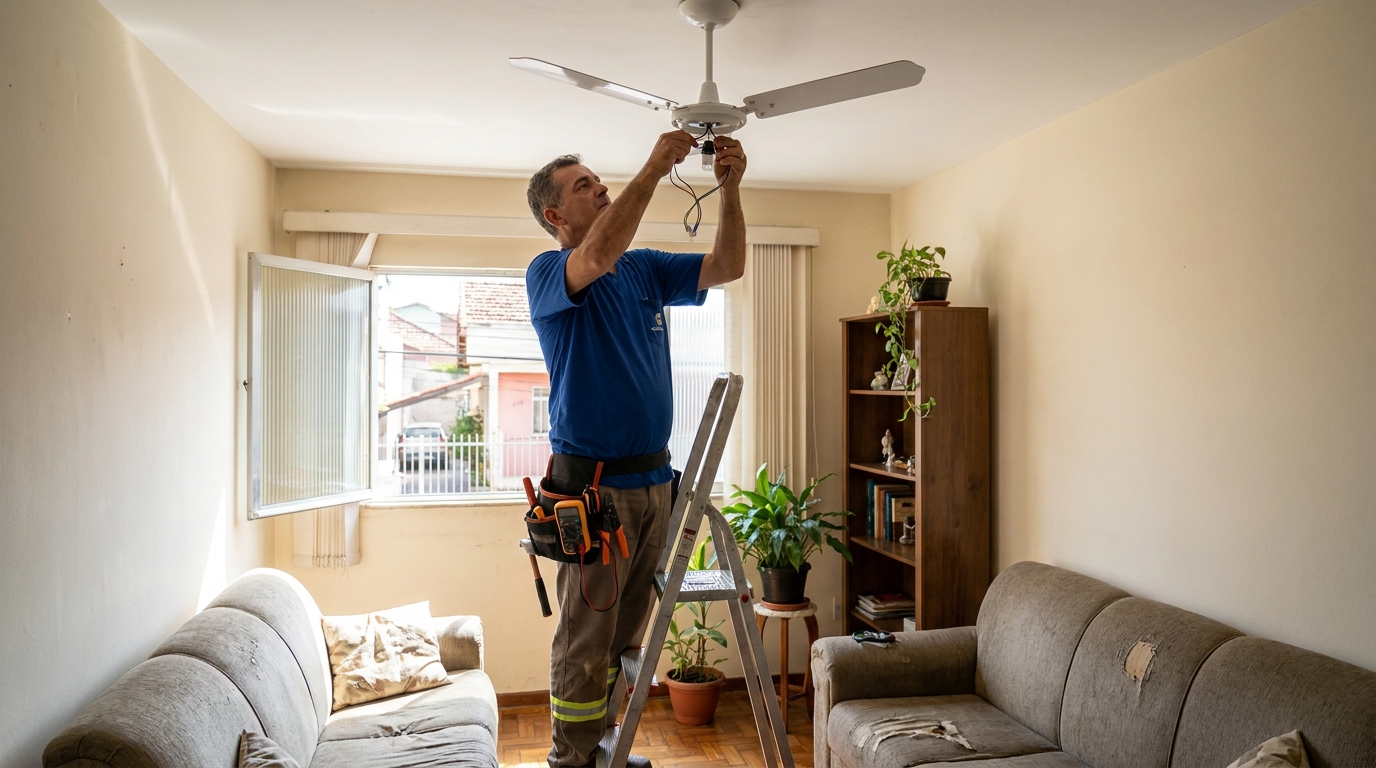 Montagem de Ventilador em Blumenau‑SC